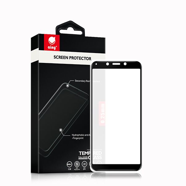 Защитное стекло для Xiaomi Redmi 6/6A Ainy Full Screen Cover 0.25mm с полноклеевой поверхностью (Black) - 2