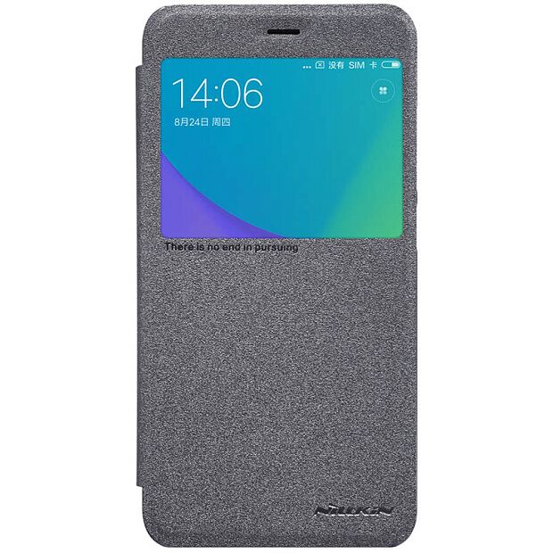 Чехол для Xiaomi Redmi Note 5A Nillkin Sparkle Leather Case (Black/Черный) - 6