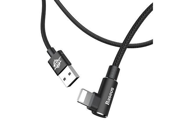 Кабель USB BASEUS MVP Elbow Type, USB - Lightning, 2А, 1 м, черный, угловой - 9
