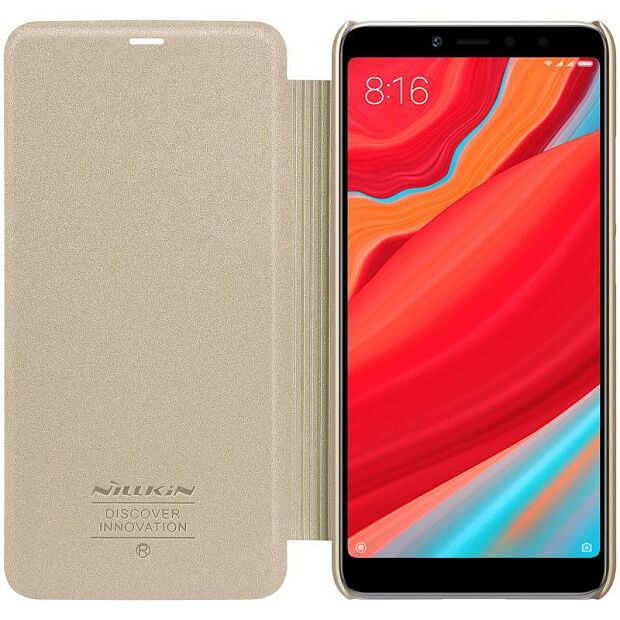 Чехол-книжка для Xiaomi Mi 8 SE Nillkin Sparkle Leather Case (Gold/Золотистый) - 3