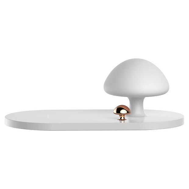 Baseus Mushroom Lamp Desktop Wireless Charger (White) - 4
