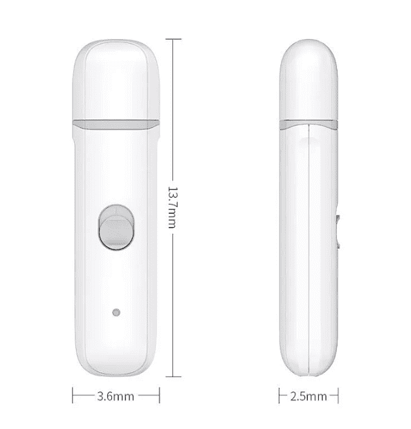 Триммер для когтей домашних животных Pawbby Pet Electric Mill a Methyl Controller (White/Белый)