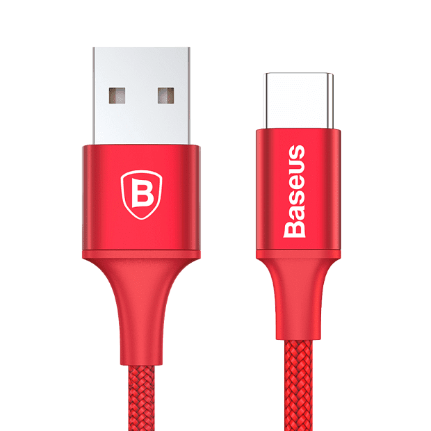 Кабель Baseus Rapid Series Type-C Cable Indicator Light 1m (Red/Красный) 